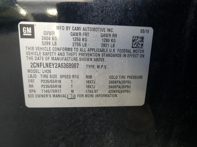 Photo 9 VIN: 2CNFLNEY2A6368987 - CHEVROLET EQUINOX LT 