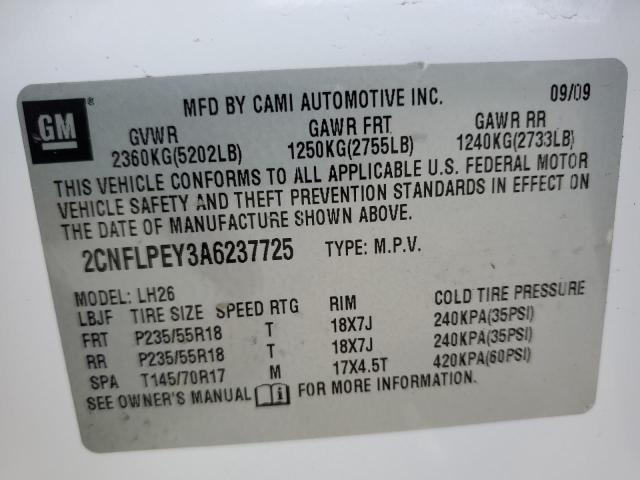 Photo 13 VIN: 2CNFLPEY3A6237725 - CHEVROLET EQUINOX LT 