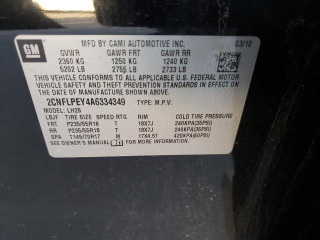 Photo 12 VIN: 2CNFLPEY4A6334349 - CHEVROLET EQUINOX LT 