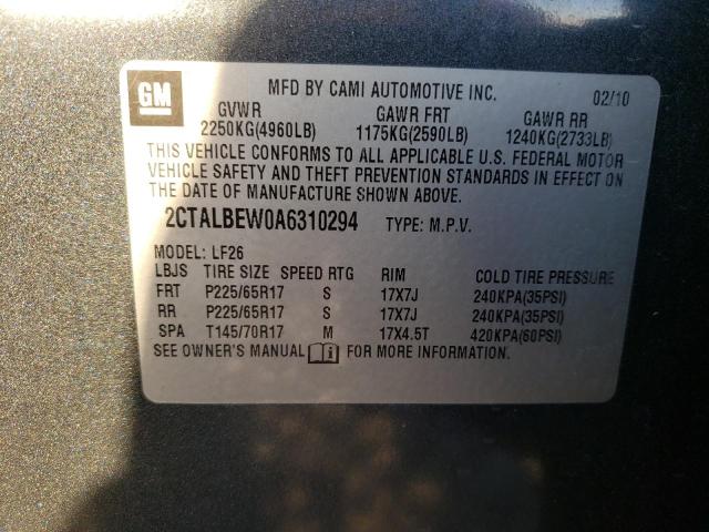 Photo 9 VIN: 2CTALBEW0A6310294 - GMC TERRAIN SL 