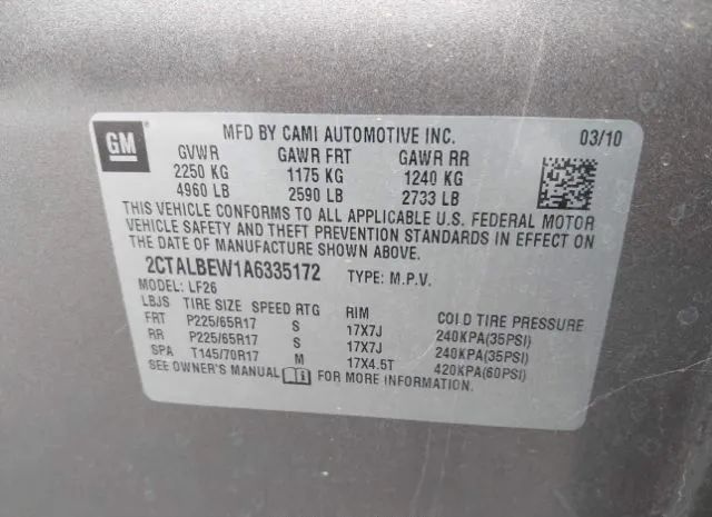 Photo 8 VIN: 2CTALBEW1A6335172 - GMC TERRAIN 