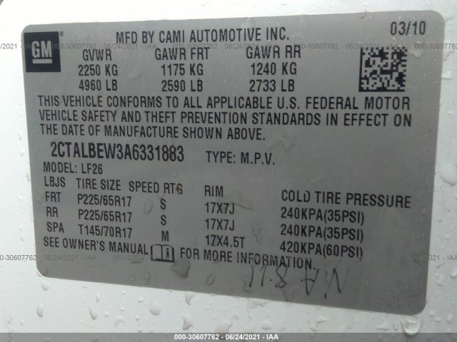 Photo 8 VIN: 2CTALBEW3A6331883 - GMC TERRAIN 