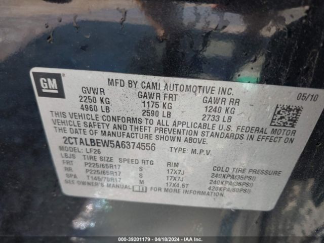 Photo 8 VIN: 2CTALBEW5A6374556 - GMC TERRAIN 