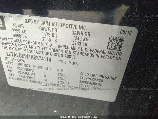 Photo 8 VIN: 2CTALDEW1A6374114 - GMC TERRAIN 