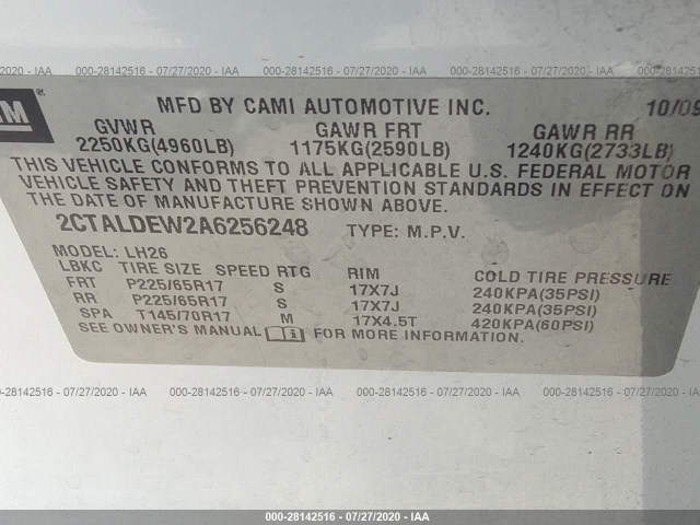 Photo 8 VIN: 2CTALDEW2A6256248 - GMC TERRAIN 