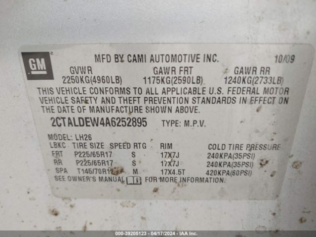 Photo 8 VIN: 2CTALDEW4A6252895 - GMC TERRAIN 