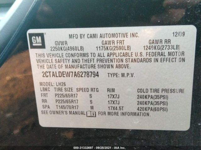 Photo 8 VIN: 2CTALDEW7A6278794 - GMC TERRAIN 