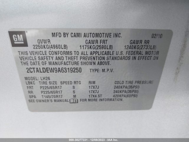 Photo 8 VIN: 2CTALDEW9A6319250 - GMC TERRAIN 