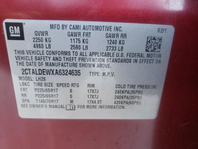 Photo 9 VIN: 2CTALDEWXA6324635 - GMC TERRAIN SL 