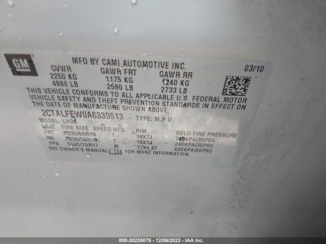 Photo 8 VIN: 2CTALFEW0A6339513 - GMC TERRAIN 