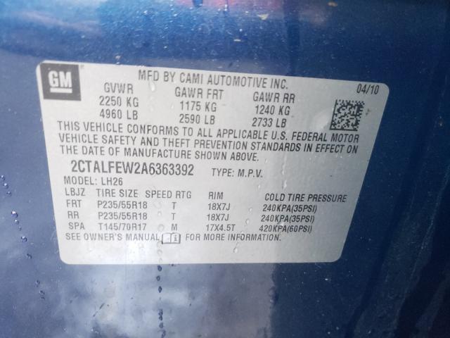 Photo 9 VIN: 2CTALFEW2A6363392 - GMC TERRAIN SL 