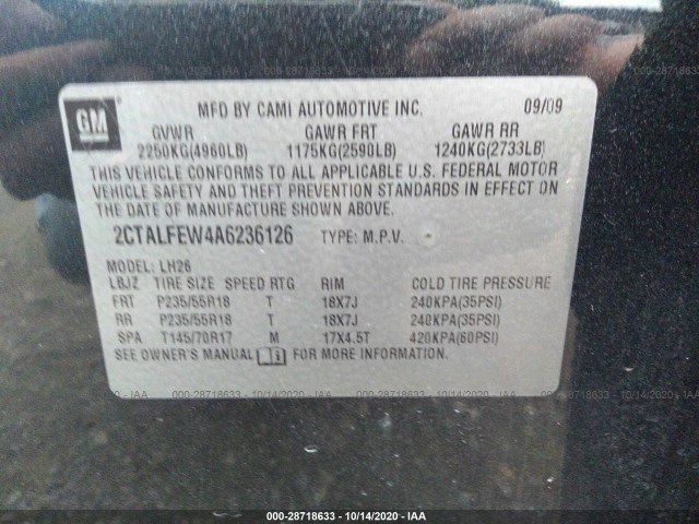 Photo 8 VIN: 2CTALFEW4A6236126 - GMC TERRAIN 