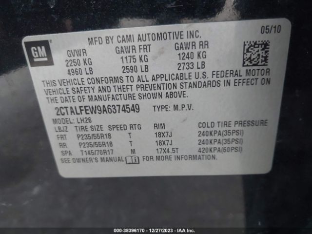 Photo 8 VIN: 2CTALFEW9A6374549 - GMC TERRAIN 