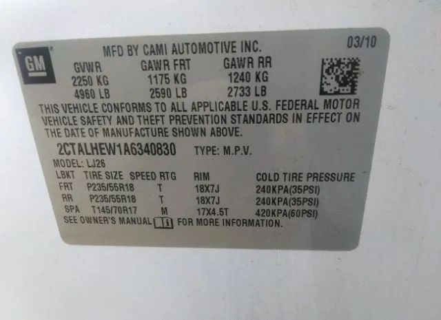 Photo 8 VIN: 2CTALHEW1A6340830 - GMC TERRAIN 