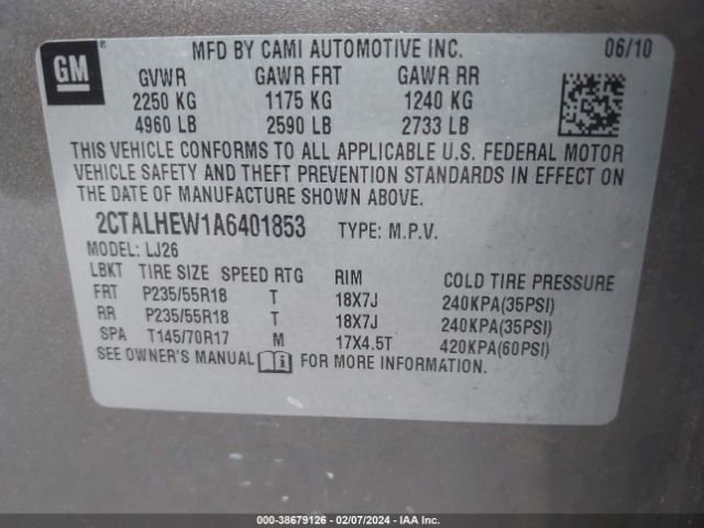 Photo 8 VIN: 2CTALHEW1A6401853 - GMC TERRAIN 