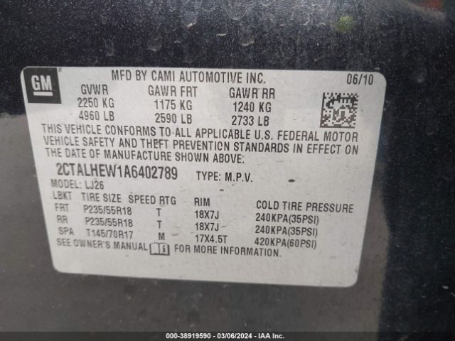 Photo 8 VIN: 2CTALHEW1A6402789 - GMC TERRAIN 