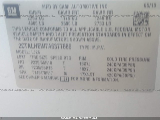 Photo 8 VIN: 2CTALHEW7A6377686 - GMC TERRAIN 