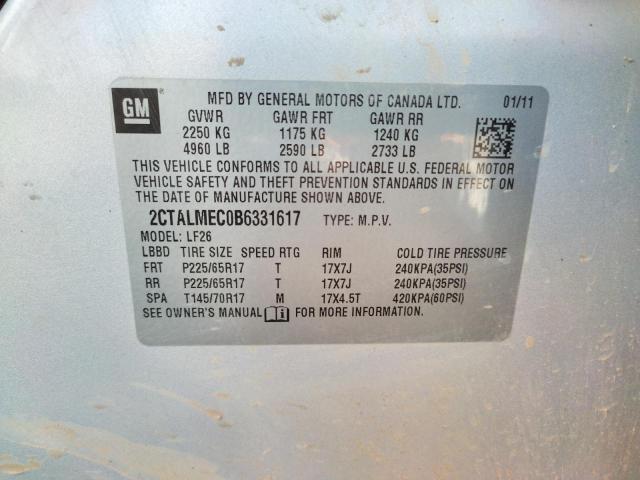 Photo 12 VIN: 2CTALMEC0B6331617 - GMC TERRAIN SL 