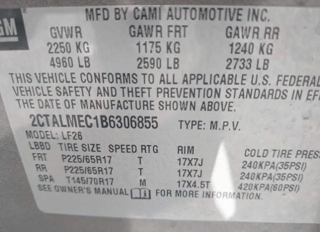 Photo 8 VIN: 2CTALMEC1B6306855 - GMC TERRAIN 