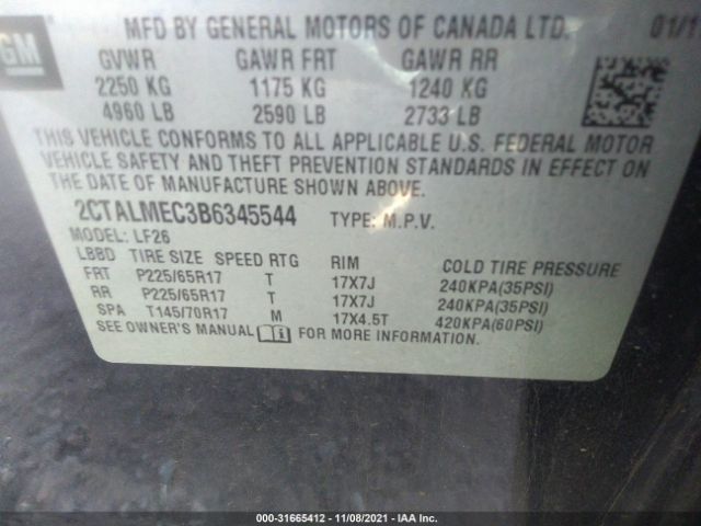 Photo 8 VIN: 2CTALMEC3B6345544 - GMC TERRAIN 