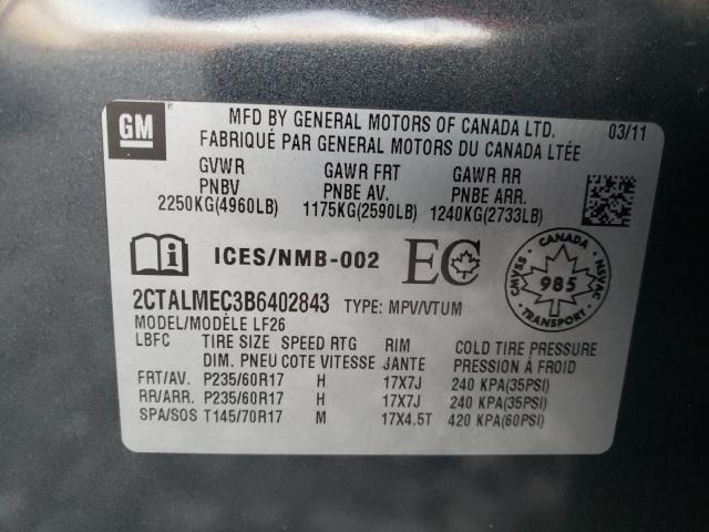 Photo 9 VIN: 2CTALMEC3B6402843 - GMC TERRAIN SL 