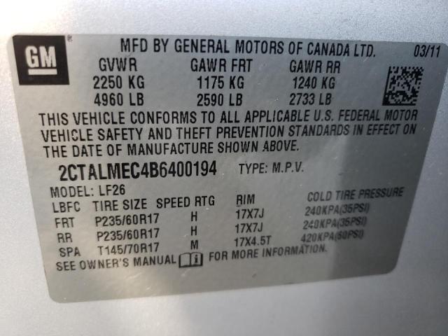 Photo 12 VIN: 2CTALMEC4B6400194 - GMC TERRAIN 