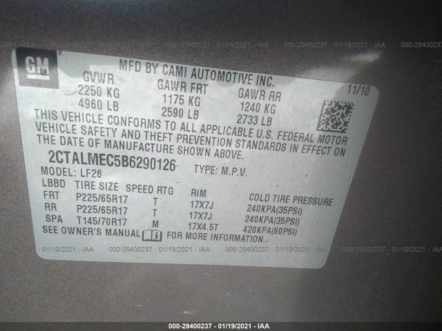 Photo 8 VIN: 2CTALMEC5B6290126 - GMC TERRAIN 