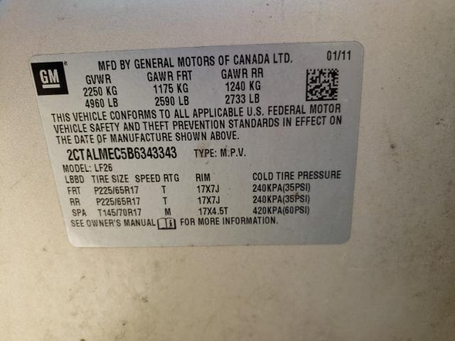 Photo 9 VIN: 2CTALMEC5B6343343 - GMC TERRAIN SL 