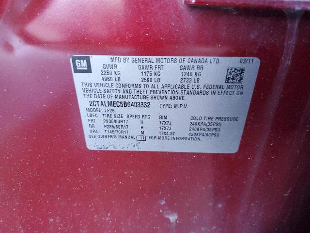 Photo 9 VIN: 2CTALMEC5B6403332 - GMC TERRAIN SL 