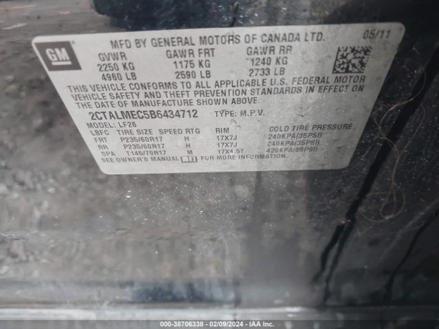 Photo 8 VIN: 2CTALMEC5B6434712 - GMC TERRAIN 