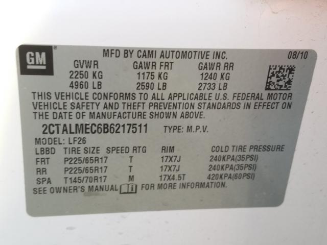 Photo 9 VIN: 2CTALMEC6B6217511 - GMC TERRAIN SL 