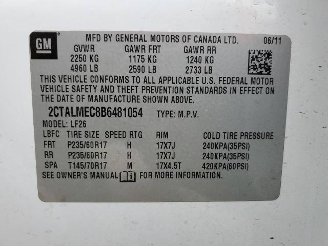 Photo 12 VIN: 2CTALMEC8B6481054 - GMC TERRAIN SL 