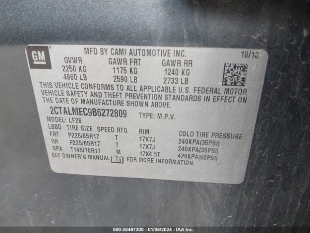 Photo 8 VIN: 2CTALMEC9B6272809 - GMC TERRAIN 