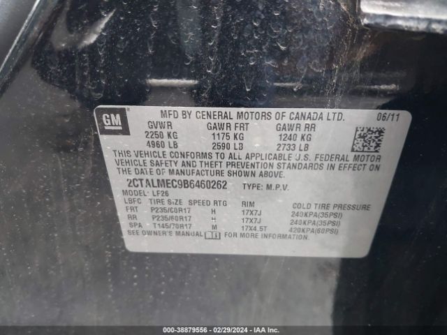 Photo 8 VIN: 2CTALMEC9B6460262 - GMC TERRAIN 