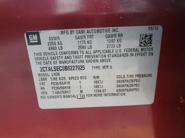 Photo 9 VIN: 2CTALSEC0B6227925 - GMC TERRAIN SL 