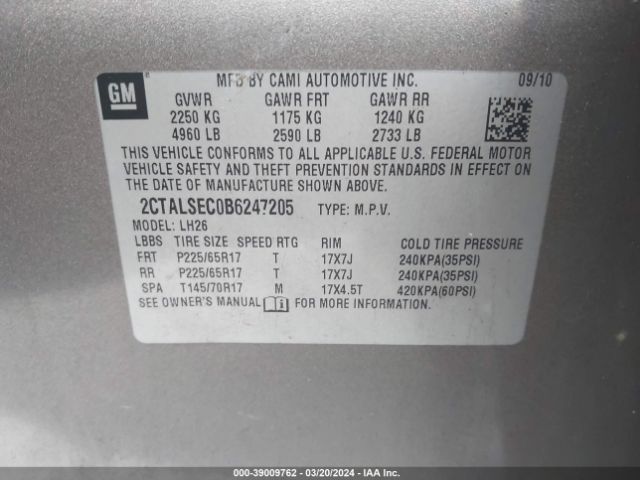 Photo 8 VIN: 2CTALSEC0B6247205 - GMC TERRAIN 