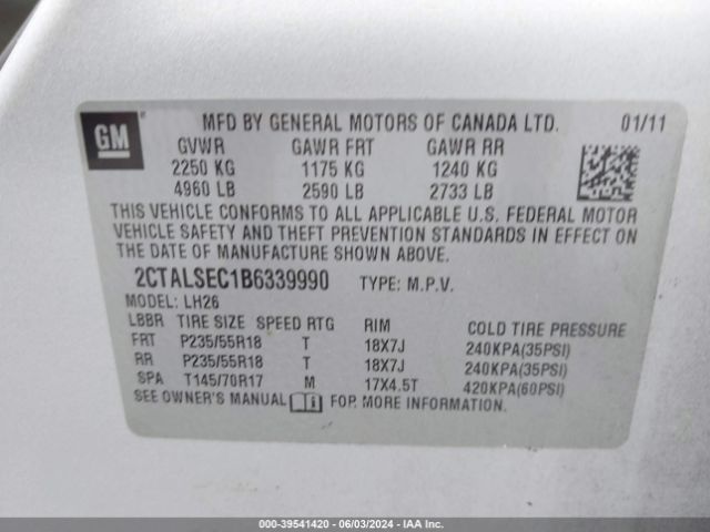 Photo 8 VIN: 2CTALSEC1B6339990 - GMC TERRAIN 