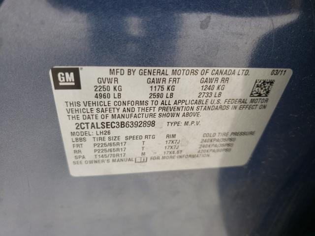 Photo 9 VIN: 2CTALSEC3B6392898 - GMC TERRAIN SL 