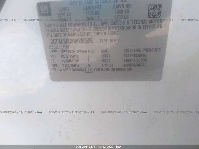 Photo 8 VIN: 2CTALSEC5B6290535 - GMC TERRAIN 