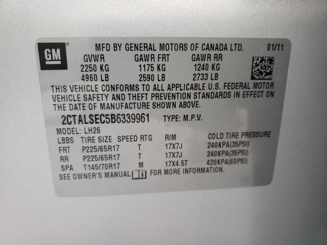 Photo 9 VIN: 2CTALSEC5B6339961 - GMC TERRAIN SL 