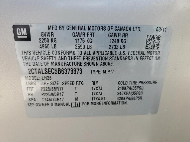 Photo 12 VIN: 2CTALSEC5B6378873 - GMC TERRAIN SL 