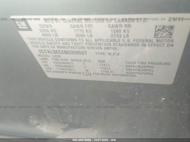 Photo 8 VIN: 2CTALSEC6B6358597 - GMC TERRAIN 