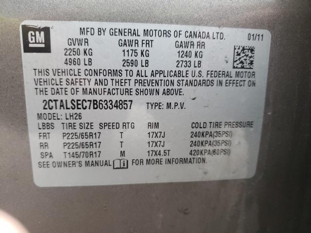 Photo 9 VIN: 2CTALSEC7B6334857 - GMC TERRAIN SL 