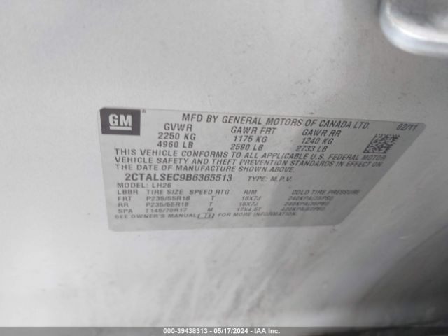 Photo 8 VIN: 2CTALSEC9B6365513 - GMC TERRAIN 