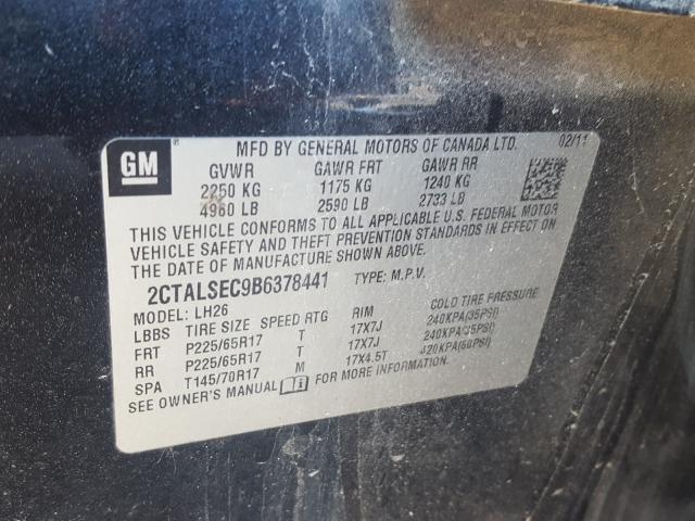 Photo 9 VIN: 2CTALSEC9B6378441 - GMC TERRAIN SL 