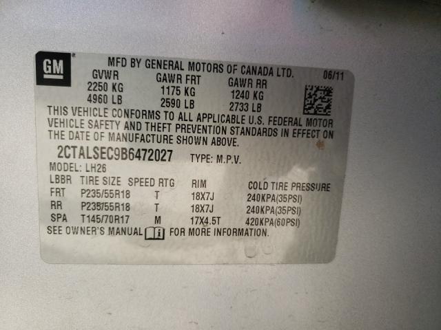 Photo 9 VIN: 2CTALSEC9B6472027 - GMC TERRAIN SL 