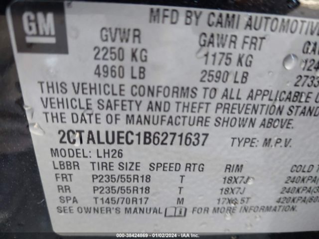 Photo 8 VIN: 2CTALUEC1B6271637 - GMC TERRAIN 