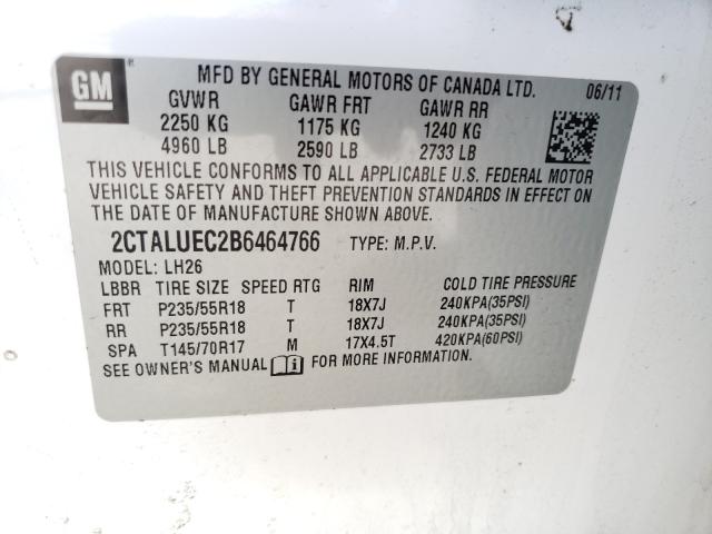 Photo 9 VIN: 2CTALUEC2B6464766 - GMC TERRAIN SL 