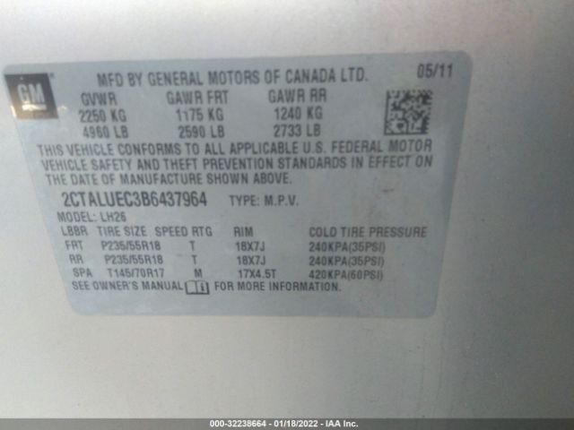 Photo 8 VIN: 2CTALUEC3B6437964 - GMC TERRAIN 