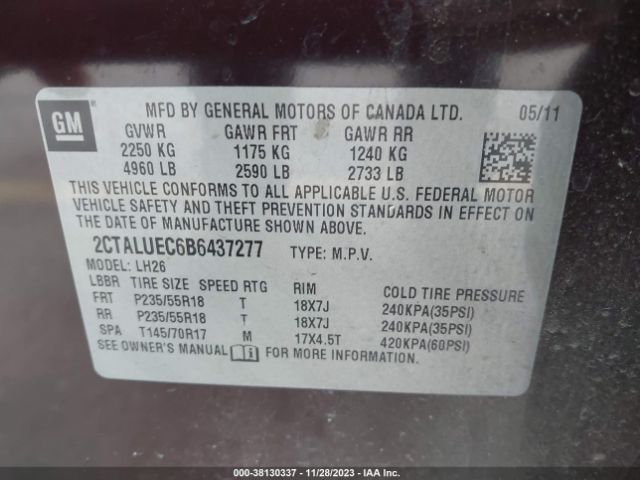 Photo 8 VIN: 2CTALUEC6B6437277 - GMC TERRAIN 